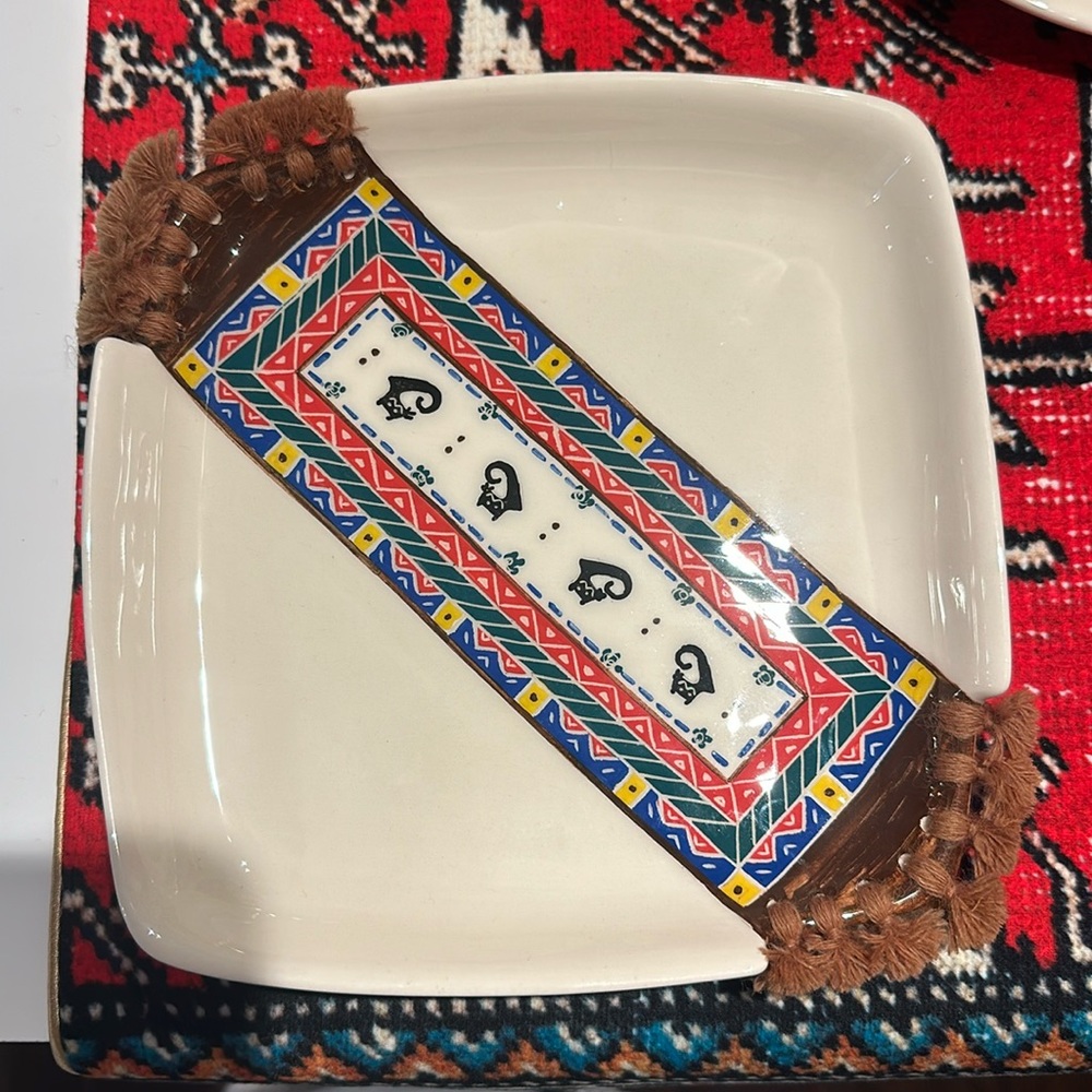 Hand painted ceramic plate
